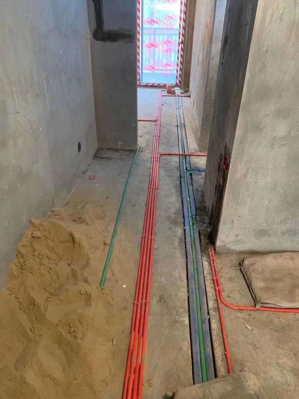 教师公寓1104施工过程工地水电施工图