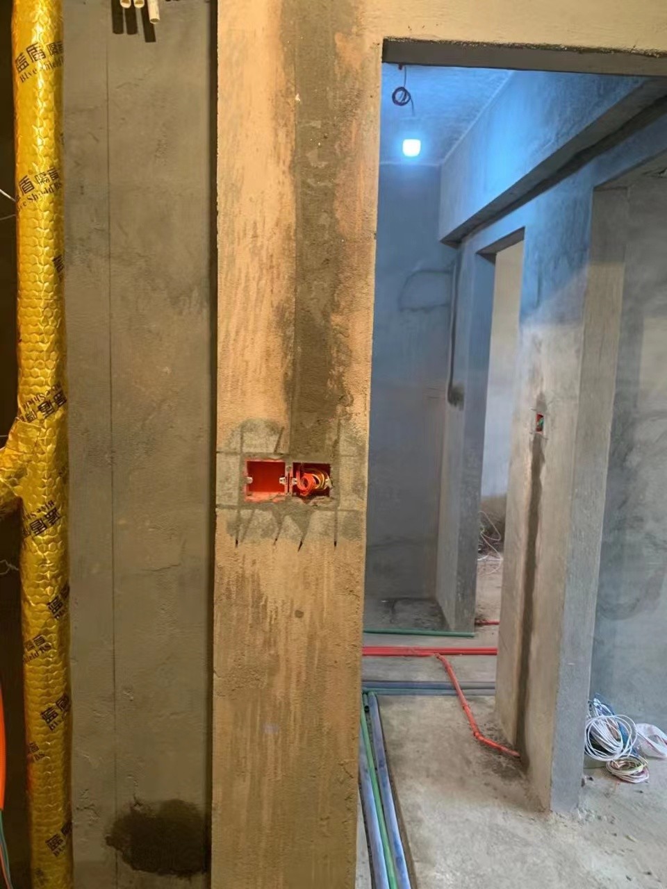 教师公寓1104施工过程工地水电施工图2